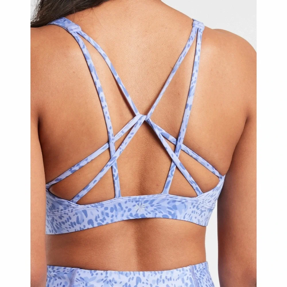 Athleta Solace Printed Sports Bra - Lavender NWT SZ XL - Picture 3 of 10